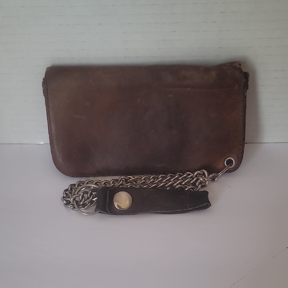 Alpinestars Brown Leather Chain Wallet - Picture 2 of 3